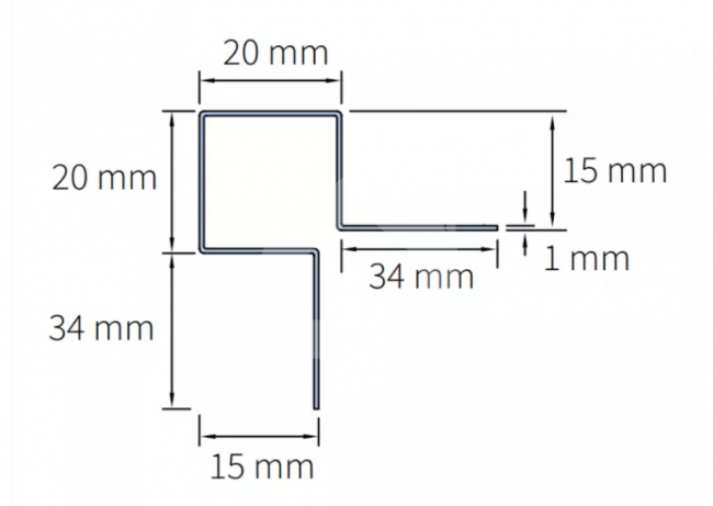 Ārējais stūra profils, Cedral Click