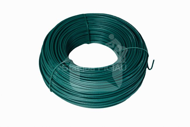 Tvoros tinklo įtempimo viela, Ø2.30mm., 100m., PVC, RAL6005