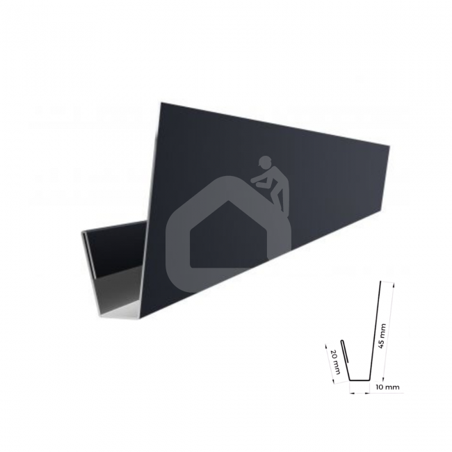 J tipo profilis 20x10x45 mm
