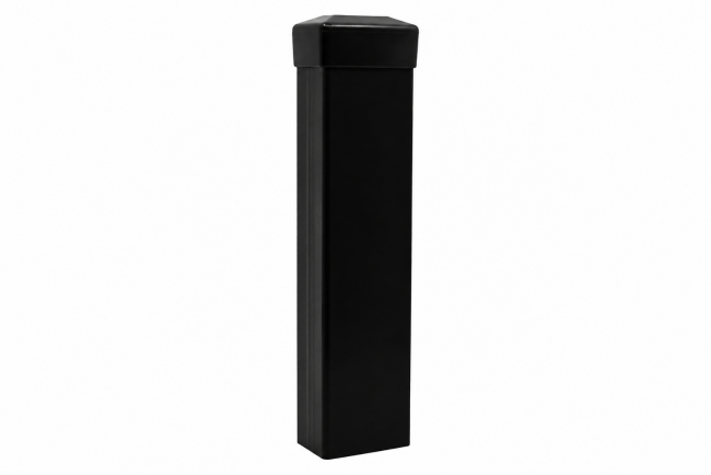 Stulpas tvorai 80x60 mm, H2,0 m, sienelė: 3 mm, su PVC laikikliu