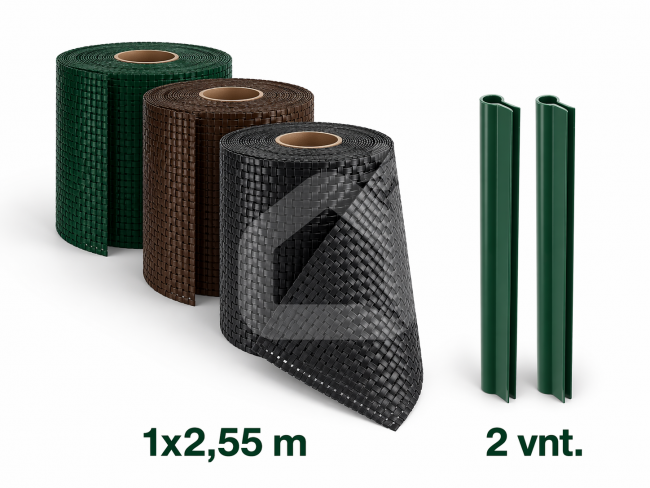 Tvoros juosta Rattan 190 mm x 2,55 m + 2 vnt. laikiklių, 830 g/m²