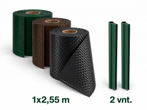 Tvoros juosta Rattan 190 mm x 2,55 m + 2 vnt. laikiklių, 830 g/m²