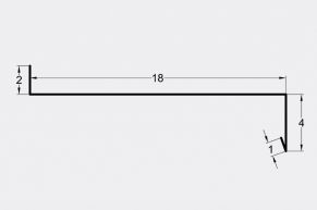 Palangė 18x4 cm, dažyta blizgi