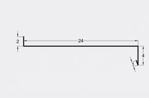 Palangė 24x4 cm, dažyta blizgi