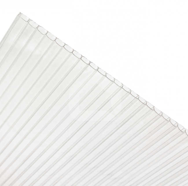 Kanalinis polikarbonatas 4 mm, skaidrus, 2, 3 m