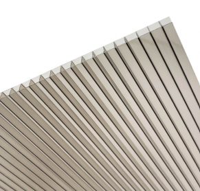 Kanalinis polikarbonatas 10 mm, bronzinis, 2, 3 m