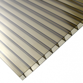 Kanāla polikarbonāts 6 mm, bronzas krāsā, 2,3 m