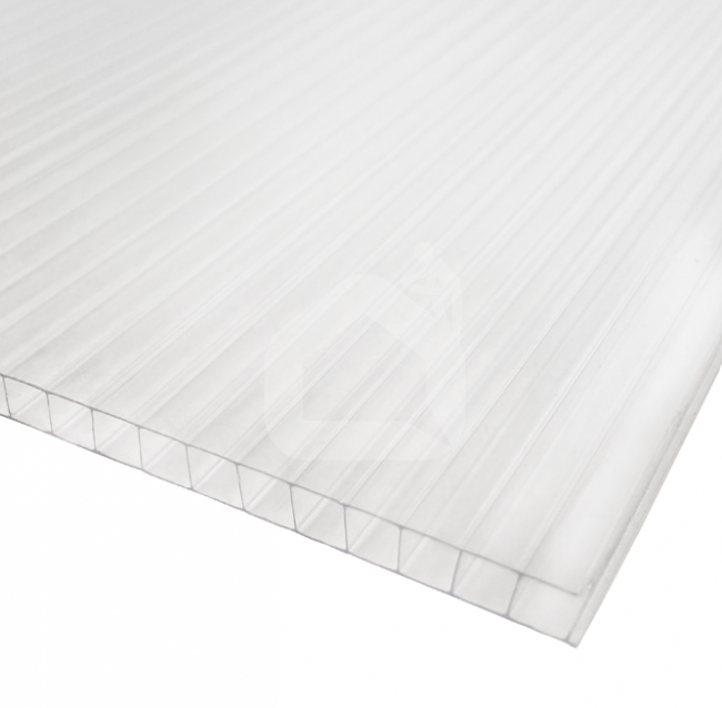 Kanalinis polikarbonatas 6 mm, skaidrus, 2, 3 m