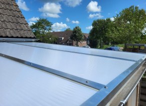 Kanalveida polikarbonāts Opal 10 mm, balts, 4, 6 m