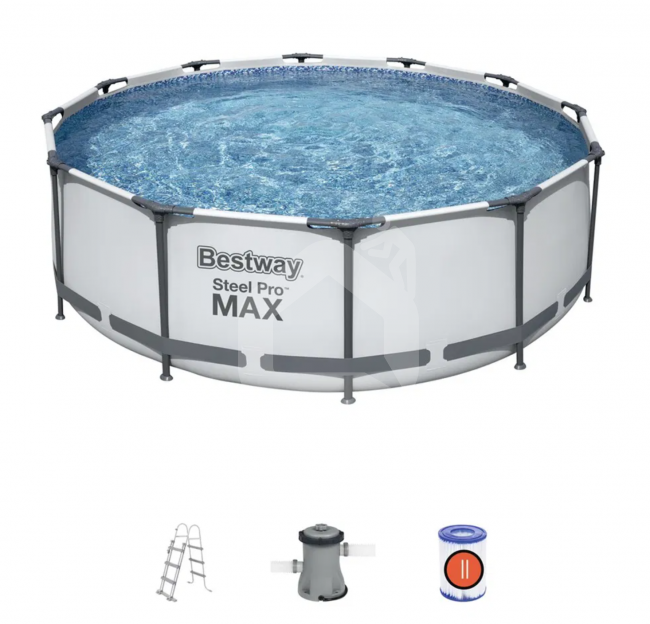 Karkasinis baseinas STEEL PRO MAX su priedais, 366x100 cm, 56418