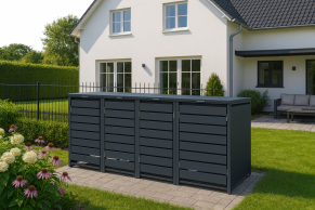 Keturvietė šiukšlių konteinerio pastogė MIKKO  (įv. spalvos)