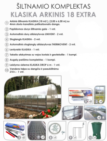 Šiltnamio komplektas KLASIKA Arkinis 18 EXTRA
