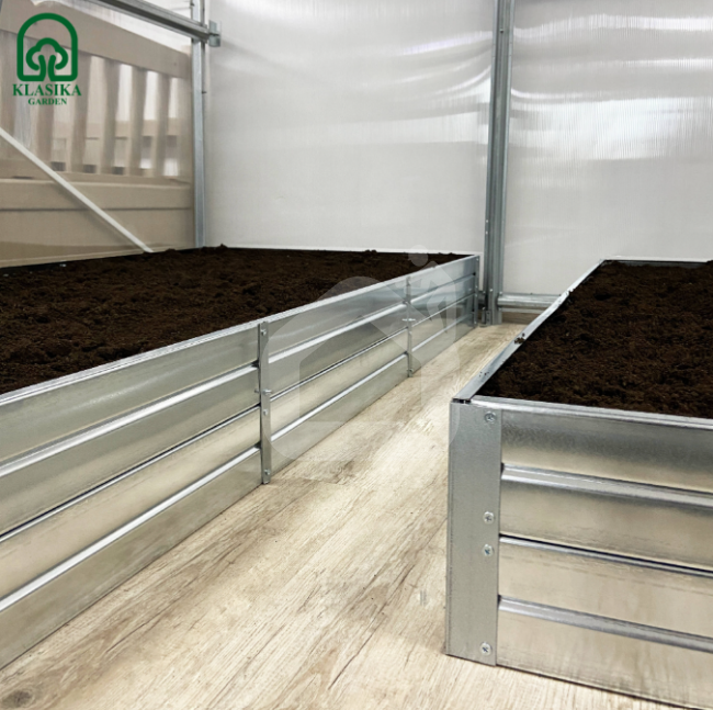 Pakeltų lysvių komplektas KLASIKA GARDEN, 3 m pločio šiltnamiui