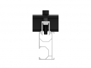 Saulės modulio šoninis laikiklis, įstatomas, 30 mm, juodas