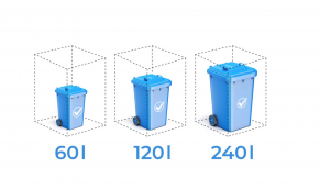 Vienvietė šiukšlių konteinerio pastogė apvalintu dangčiu MIKKO