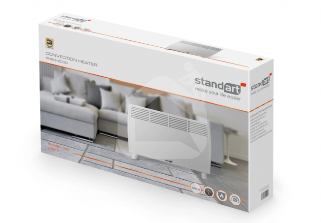 Konvekcinis radiatorius Standart PH80-2000, 2 kW
