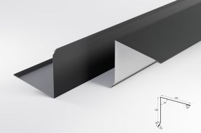 Kraigas vienšlaičio stogo 125x145 mm, 75°, įv. spalvos ir padengimai