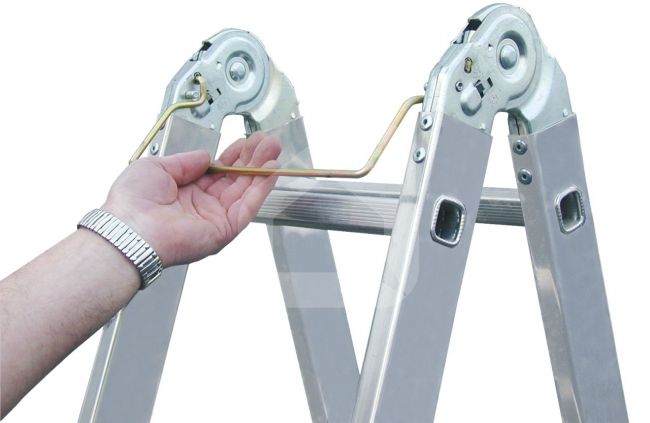 KRAUSE multifunkcinės alium. kopėčios TriMatic (2x8 pakopų) 129918