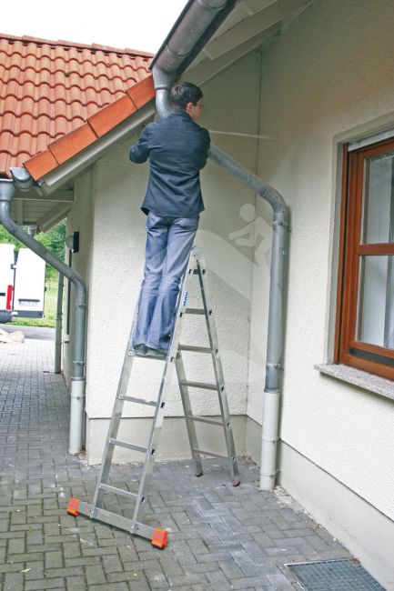 KRAUSE multifunkcinės alium. kopėčios TriMatic (2x8 pakopų) 129918