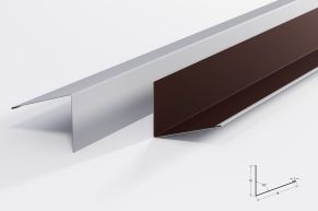 Kamino viršaus prieglauda, 10x14 cm, 70°, dažyta blizgi