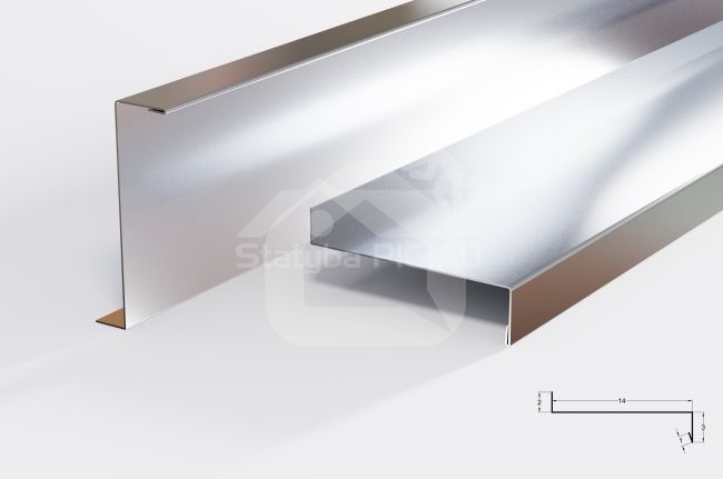 Palangė 14x3 cm, cinkas