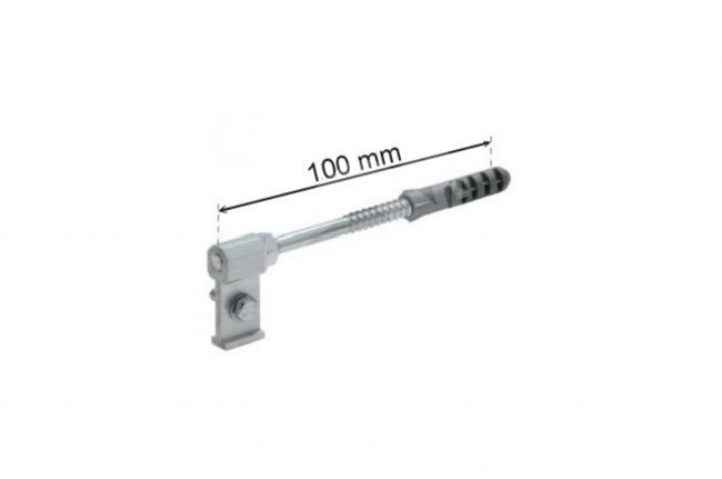 Lietvamzdžio apkabos laikiklis su kaiščiu 100 mm, GAMRAT (PVC), ZN