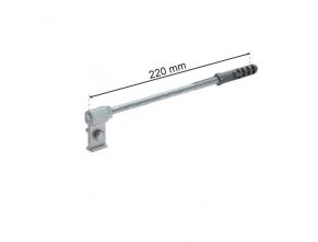 Lietvamzdžio apkabos laikiklis su kaiščiu 220 mm, GAMRAT (PVC), ZN