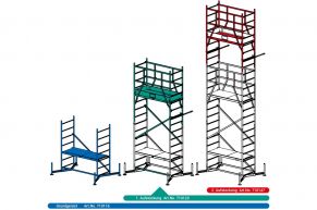 KRAUSE profesionalūs statybiniai aliuminiai pastoliai ClimTec 2 aukštas 710147