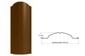 Tvoralentė SLIM, 0.45 mm, 1xRAL8017 Poliesteris (vienpusė)