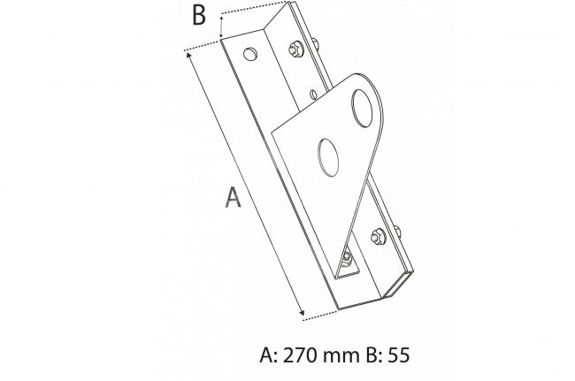Laikiklis sniego užtvarai Eurovent FIX TUBE METAL FLAT