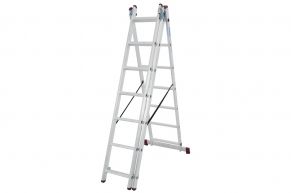 KRAUSE universalios aliuminės kopėčios (3x7 pakopų) 030375