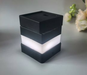 LED saulės šviestuvas-dangtelis stulpui 100x100 mm, 4 vnt.