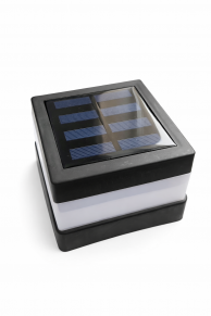 LED saulės šviestuvas-dangtelis stulpui 80x80 mm, 4 vnt.