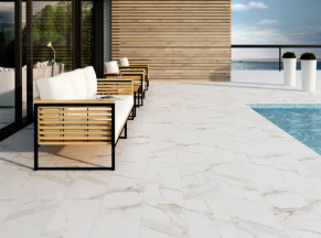 Akmens masės plytelė Marbles Calacatta 60x120 cm, Exagres