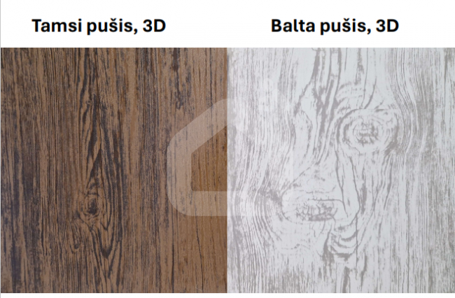 Lygi skarda 0,45 mm, medžio imitacija 3D, be plėvelės