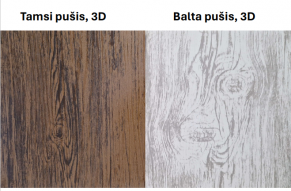 Lygi skarda 0,45 mm, medžio imitacija 3D, be plėvelės