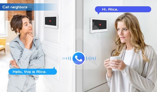 Monitorius 2 laidų telefonspynei SLIM (su WIFI funkcija)