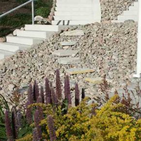 Jūros akmenukai Benders, pilki-raudoni-margi