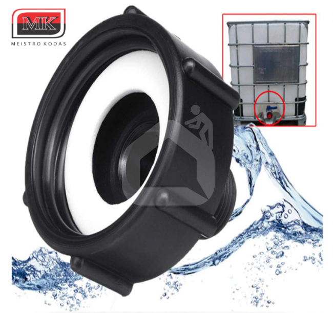 Pajungimas 60 mm prie IBC konteinerio