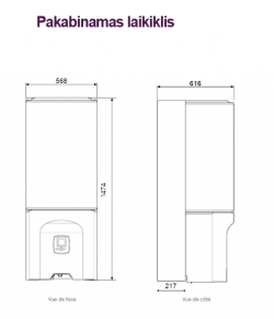 Pakabinamas ant sienos laikiklis Atlantic SYNEA DUO šilumos siurbliams
