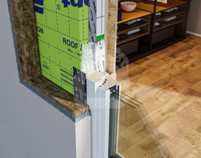 Langų vidaus sandarinimo juosta Eurovent AKTIVBAND SK2, 100 mm x 25 b.m.