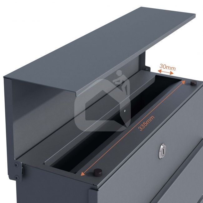 Pašto dėžutė MIKKO, pilka