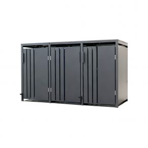 Trivietė šiukšlių konteinerio pastogė su pedalu MIKKO