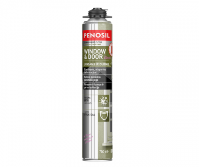Sandarinimo putos, PENOSIL Window & Door, elastingos, 750ml.