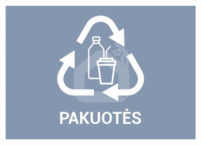 Atliekų rūšiavimo lipdukų rinkinys šiukšlių konteineriams ir pastogėms, 4 vnt.