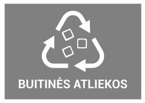 Atliekų rūšiavimo lipdukų rinkinys šiukšlių konteineriams ir pastogėms, 4 vnt.