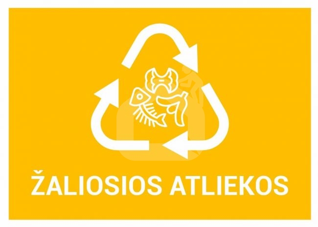 Atliekų rūšiavimo lipdukų rinkinys šiukšlių konteineriams ir pastogėms, 4 vnt.