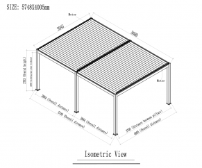 Pavėsinė (pergola) ORIENTE 6x4 m