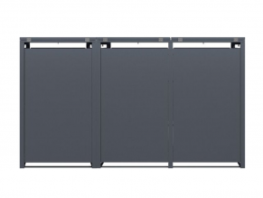 Trivietė šiukšlių konteinerio pastogė MIKKO (įv. spalvos)