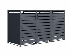 Trivietė šiukšlių konteinerio pastogė MIKKO (įv. spalvos)